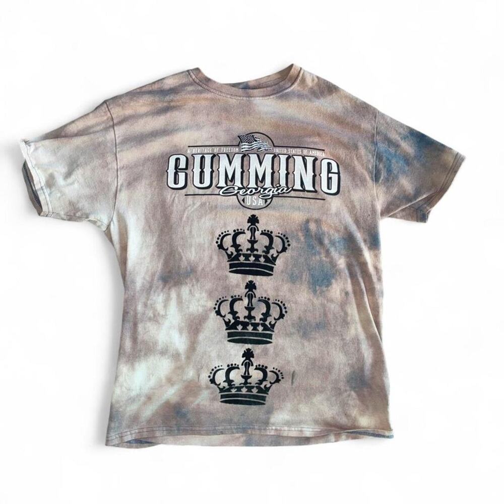 Custom ‘Cumming, Georgia’ Hand Painted & Bleach Tie Dyed 1/1 T-Shirt